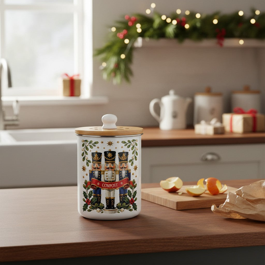 Purely Home Festive Nutcrackers Toller Compost Caddy