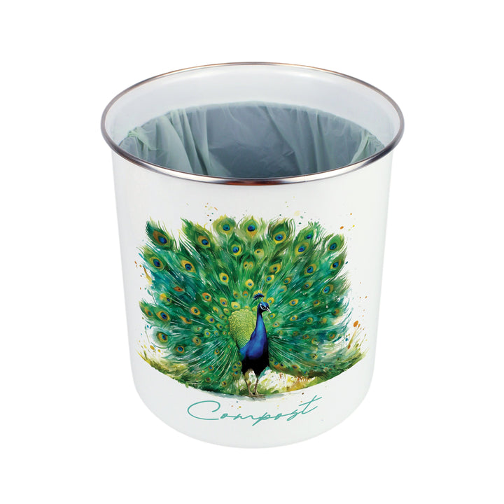Purely Home Majestic Peacock Toller Compost Caddy