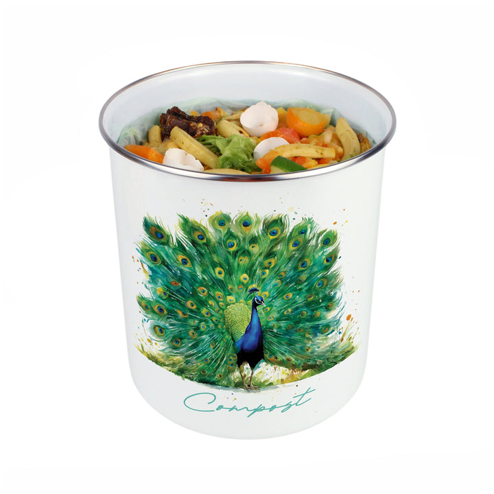 Purely Home Majestic Peacock Toller Compost Caddy