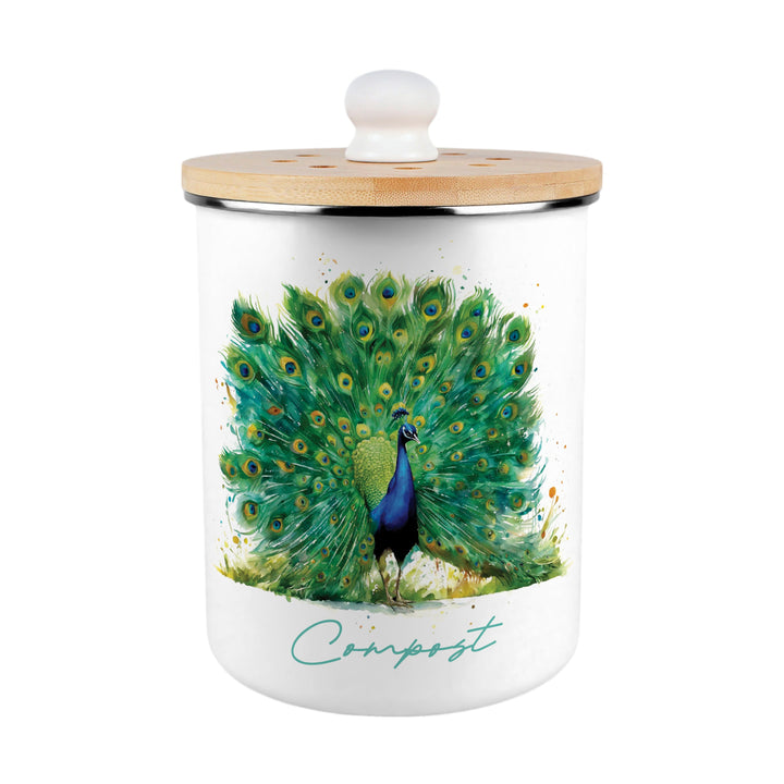 Purely Home Majestic Peacock Toller Compost Caddy