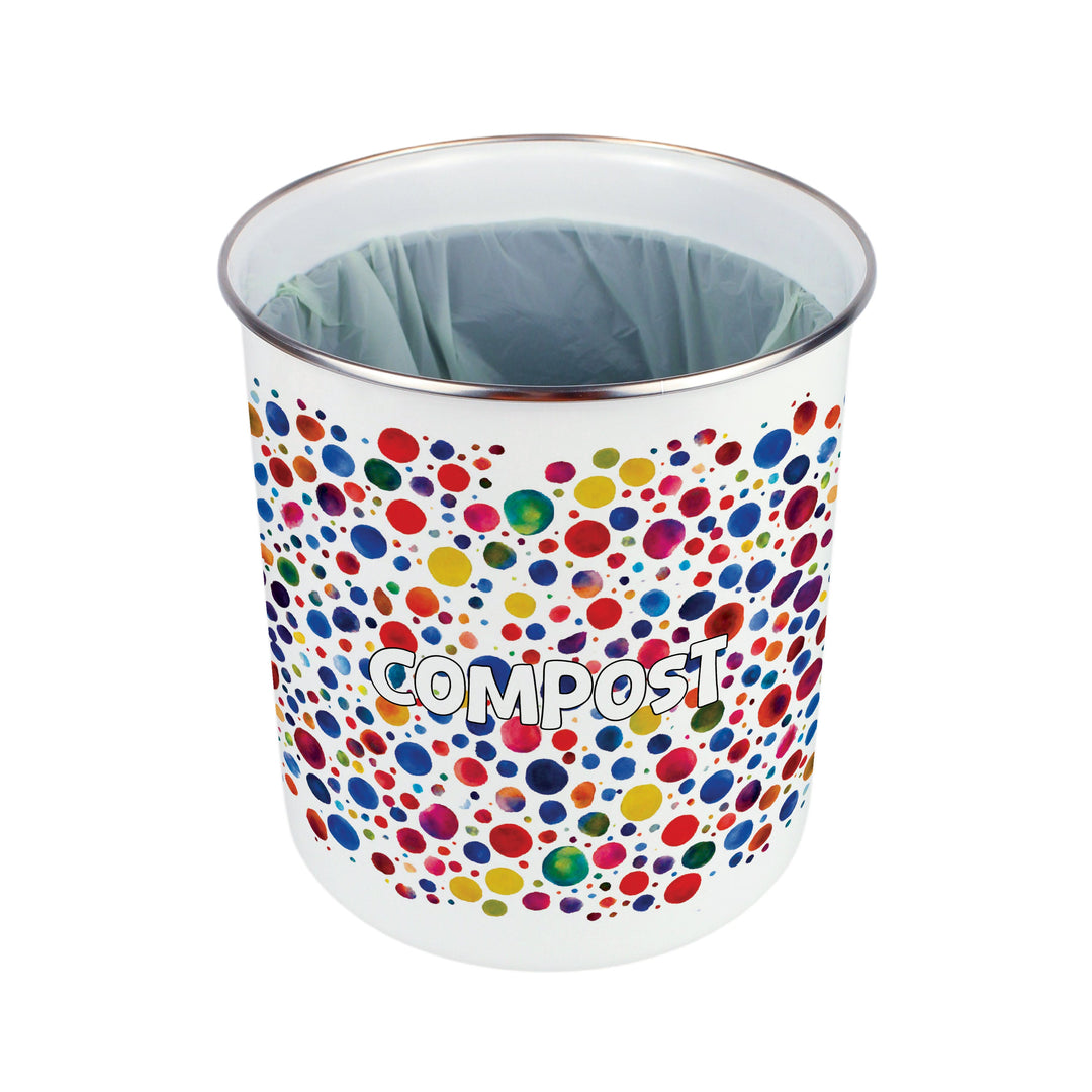 Purely Home Pottery Spots Toller Compost Caddy
