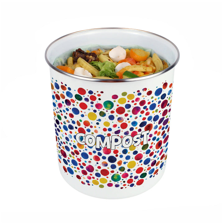 Purely Home Pottery Spots Toller Compost Caddy