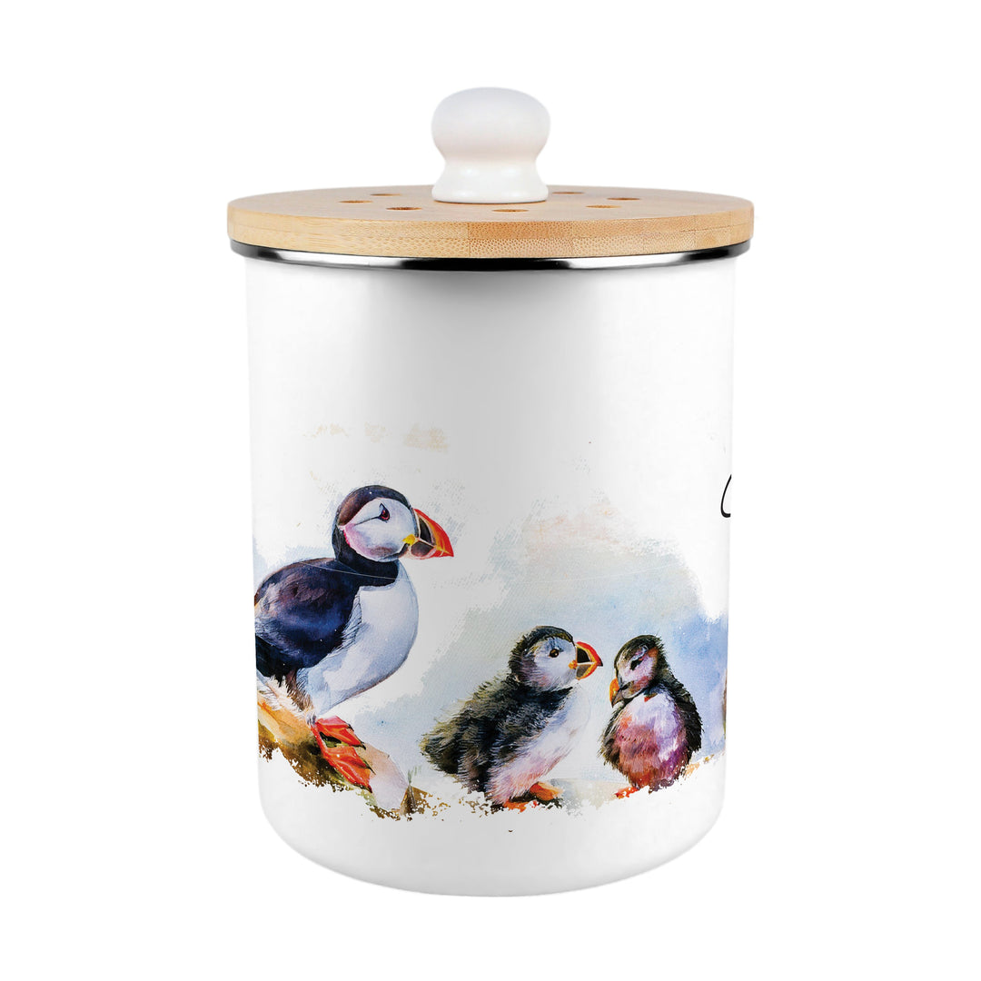 Purely Home Seaside Puffin Toller Compost Caddy