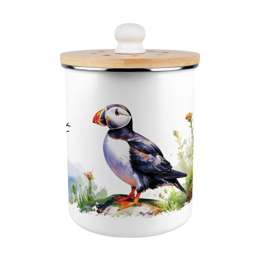 Purely Home Seaside Puffin Toller Compost Caddy