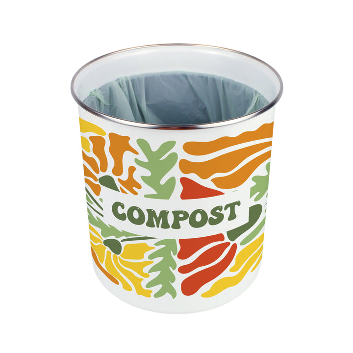 Purely Home Retro Flowers Toller Compost Caddy