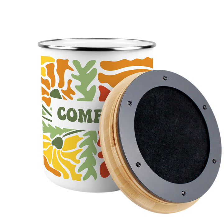 Purely Home Retro Flowers Toller Compost Caddy
