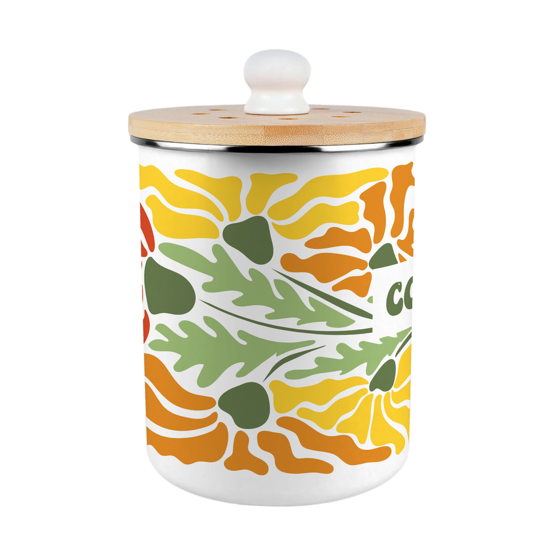 Purely Home Retro Flowers Toller Compost Caddy