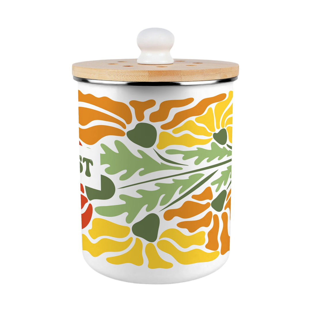 Purely Home Retro Flowers Toller Compost Caddy