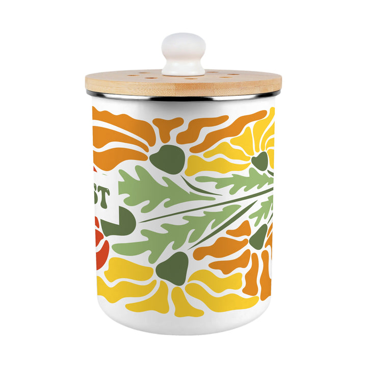 Purely Home Retro Flowers Toller Compost Caddy