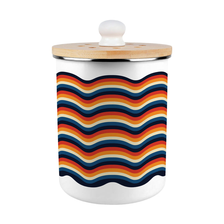 Purely Home Retro Waves Toller Compost Caddy