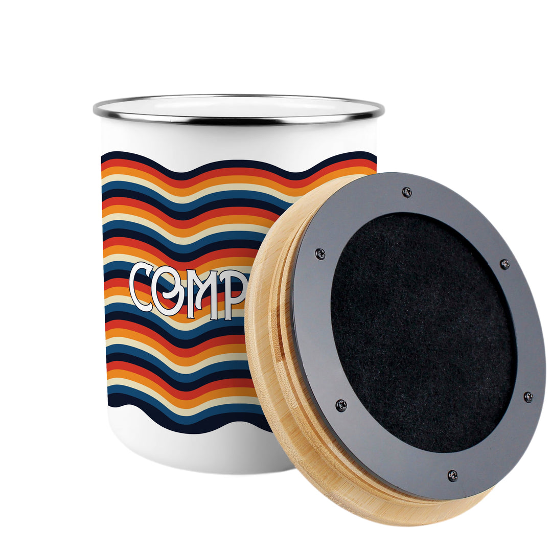 Purely Home Retro Waves Toller Compost Caddy
