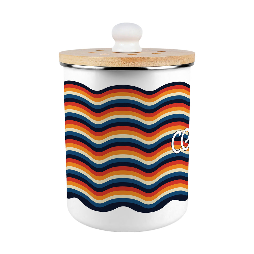 Purely Home Retro Waves Toller Compost Caddy