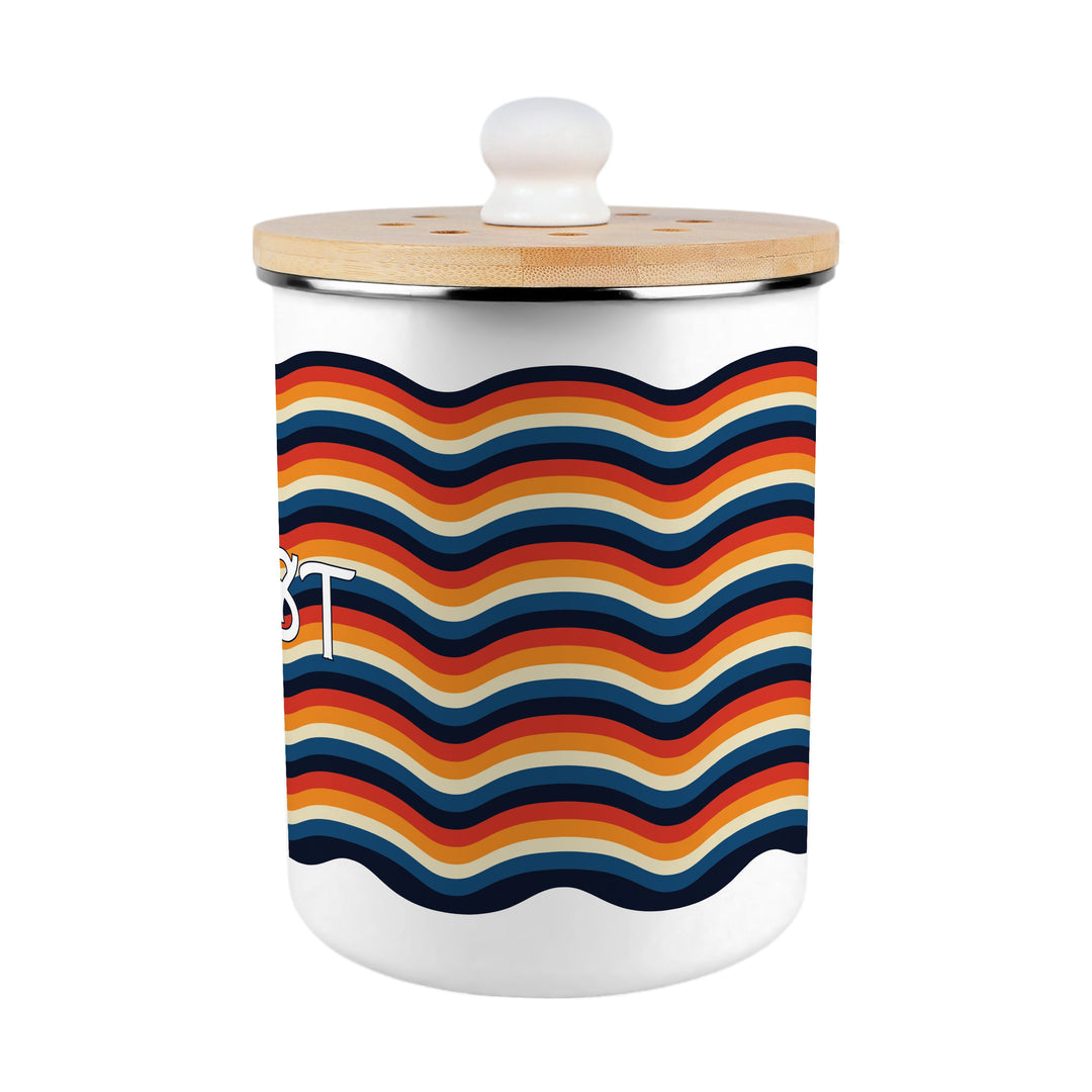 Purely Home Retro Waves Toller Compost Caddy