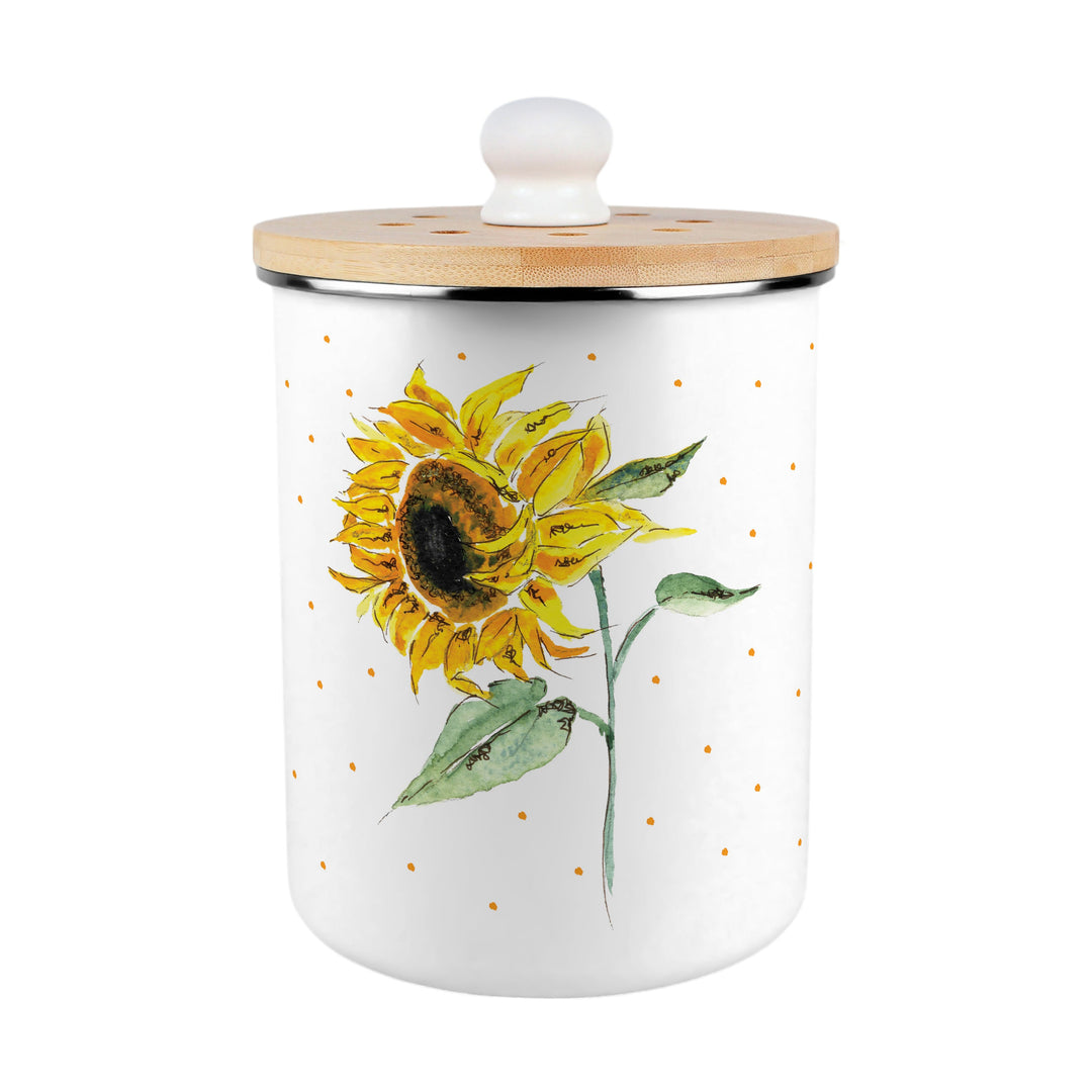 Purely Home Painted Sunflower Toller Compost Caddy