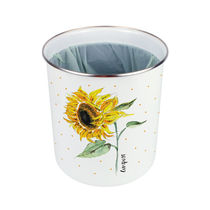 Purely Home Painted Sunflower Toller Compost Caddy