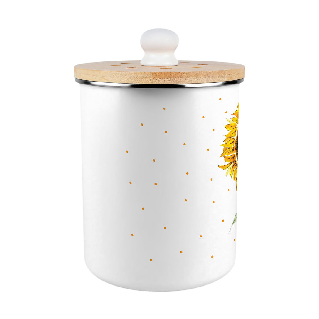 Purely Home Painted Sunflower Toller Compost Caddy
