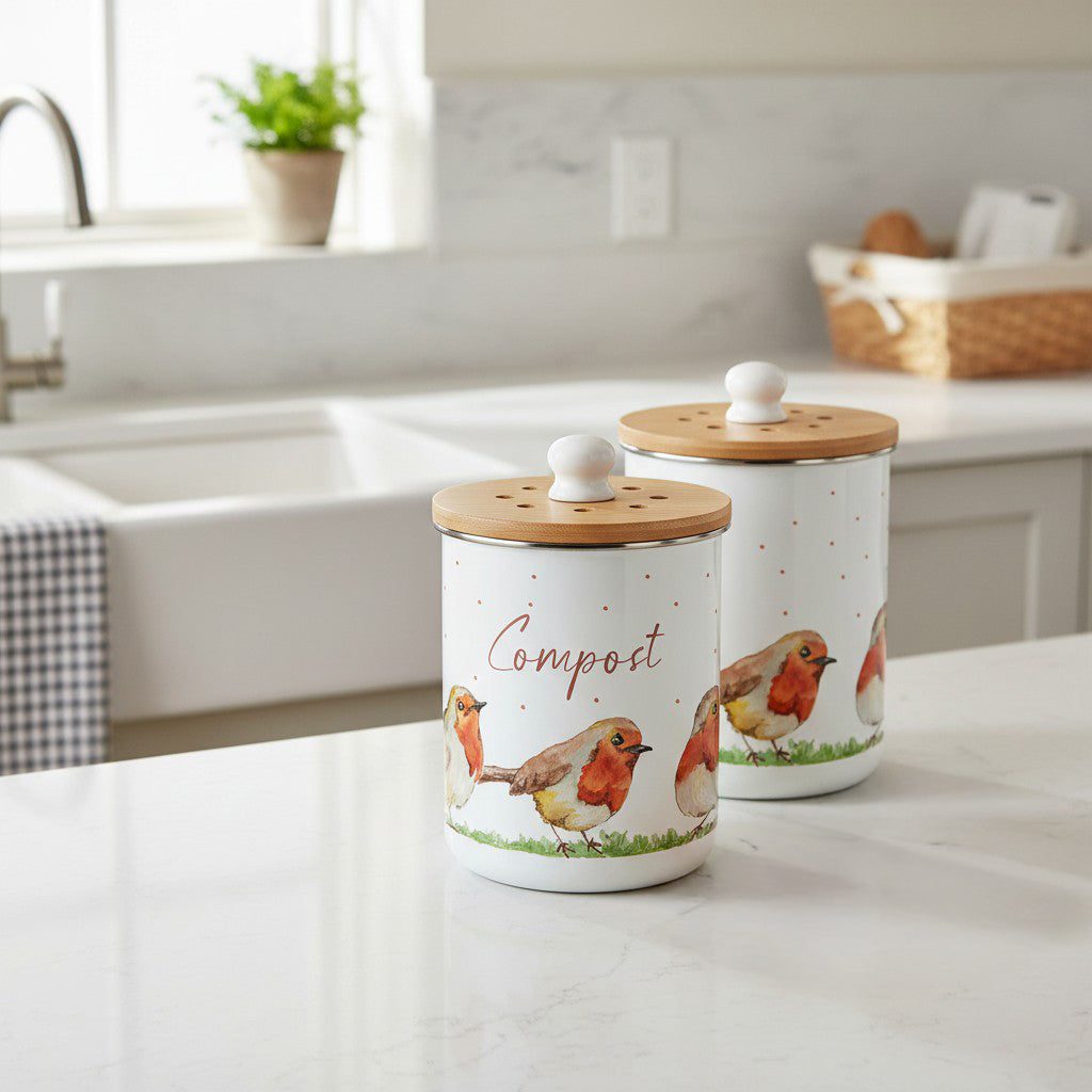 Purely Home English Robins Toller Compost Caddy
