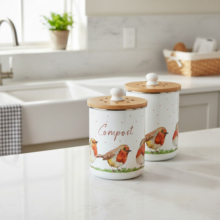 Purely Home English Robins Toller Compost Caddy