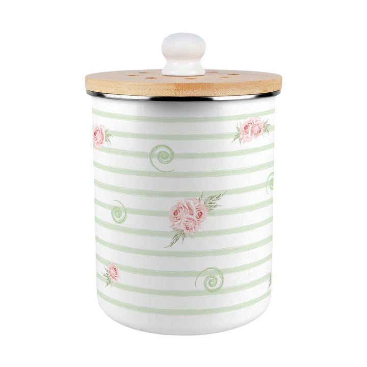 Purely Home Roses, Swirls & Stripes Toller Compost Caddy