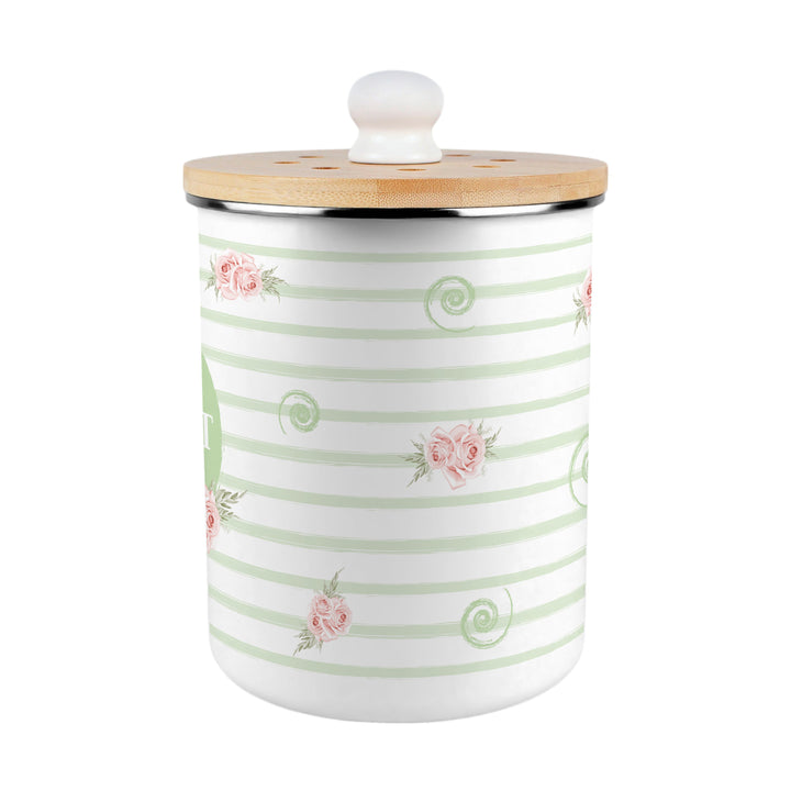 Purely Home Roses, Swirls & Stripes Toller Compost Caddy