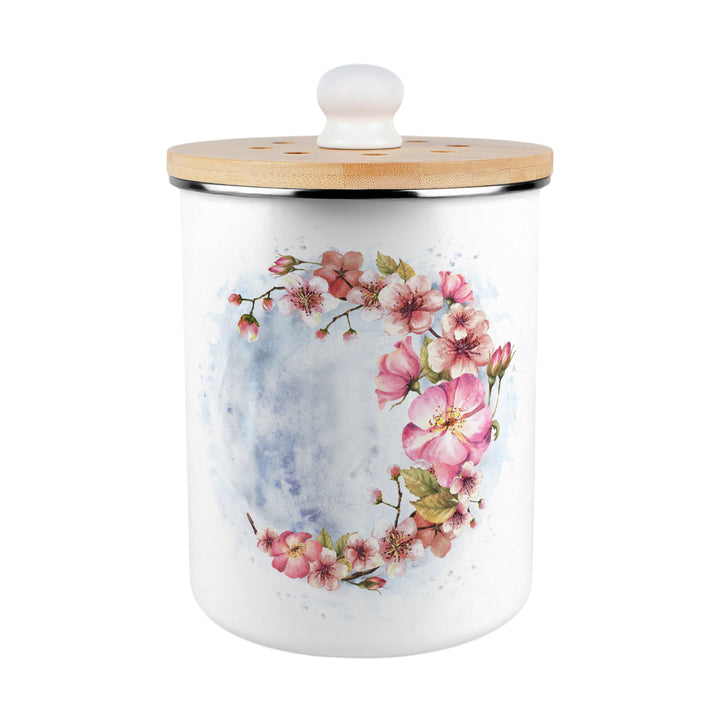 Purely Home Floral Blossoms Toller Compost Caddy