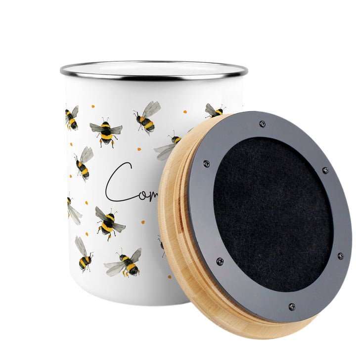 Purely Home Scattered Bees Toller Compost Caddy