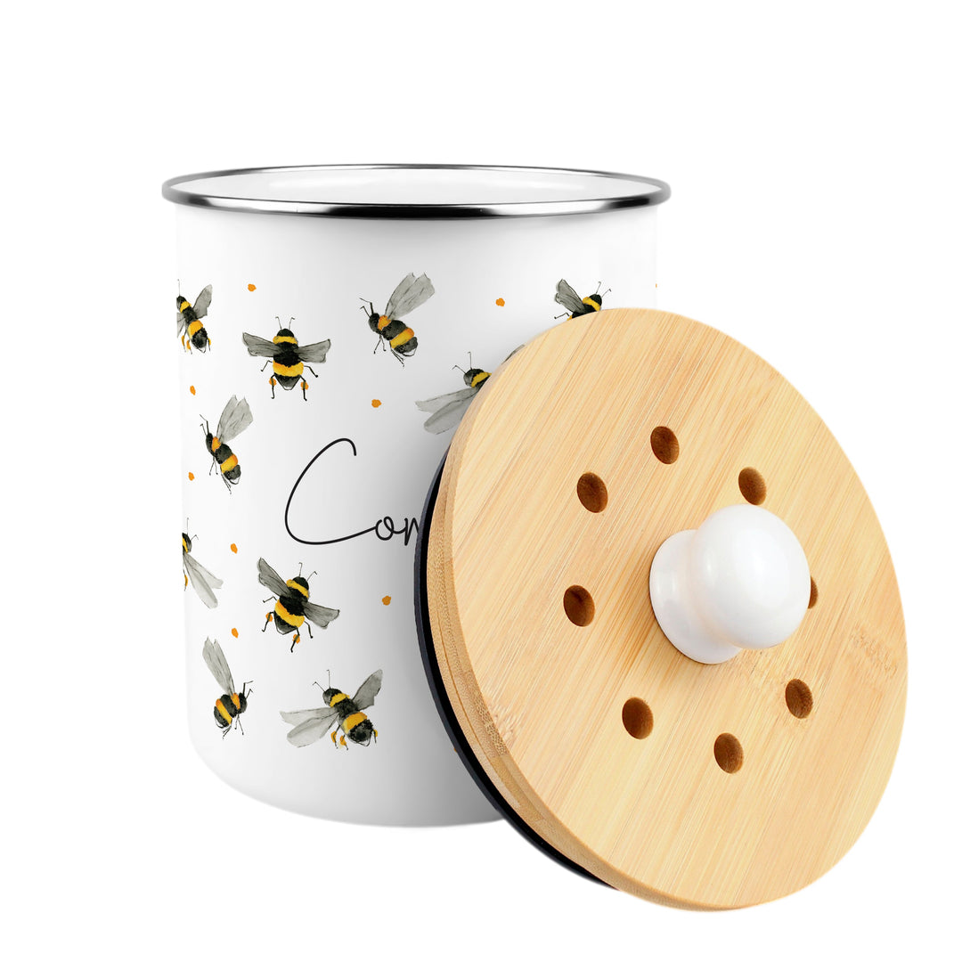 Purely Home Scattered Bees Toller Compost Caddy