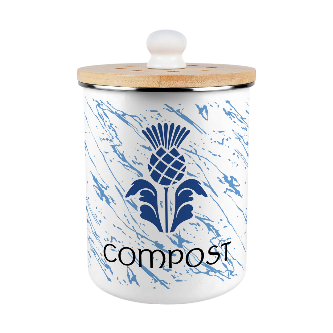 Purely Home Scottish Thistle Toller Compost Caddy