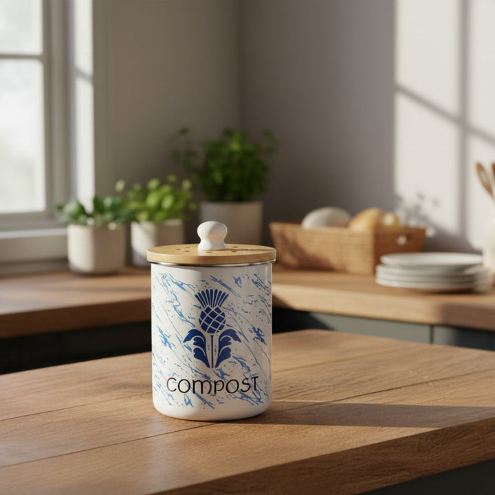 Purely Home Scottish Thistle Toller Compost Caddy