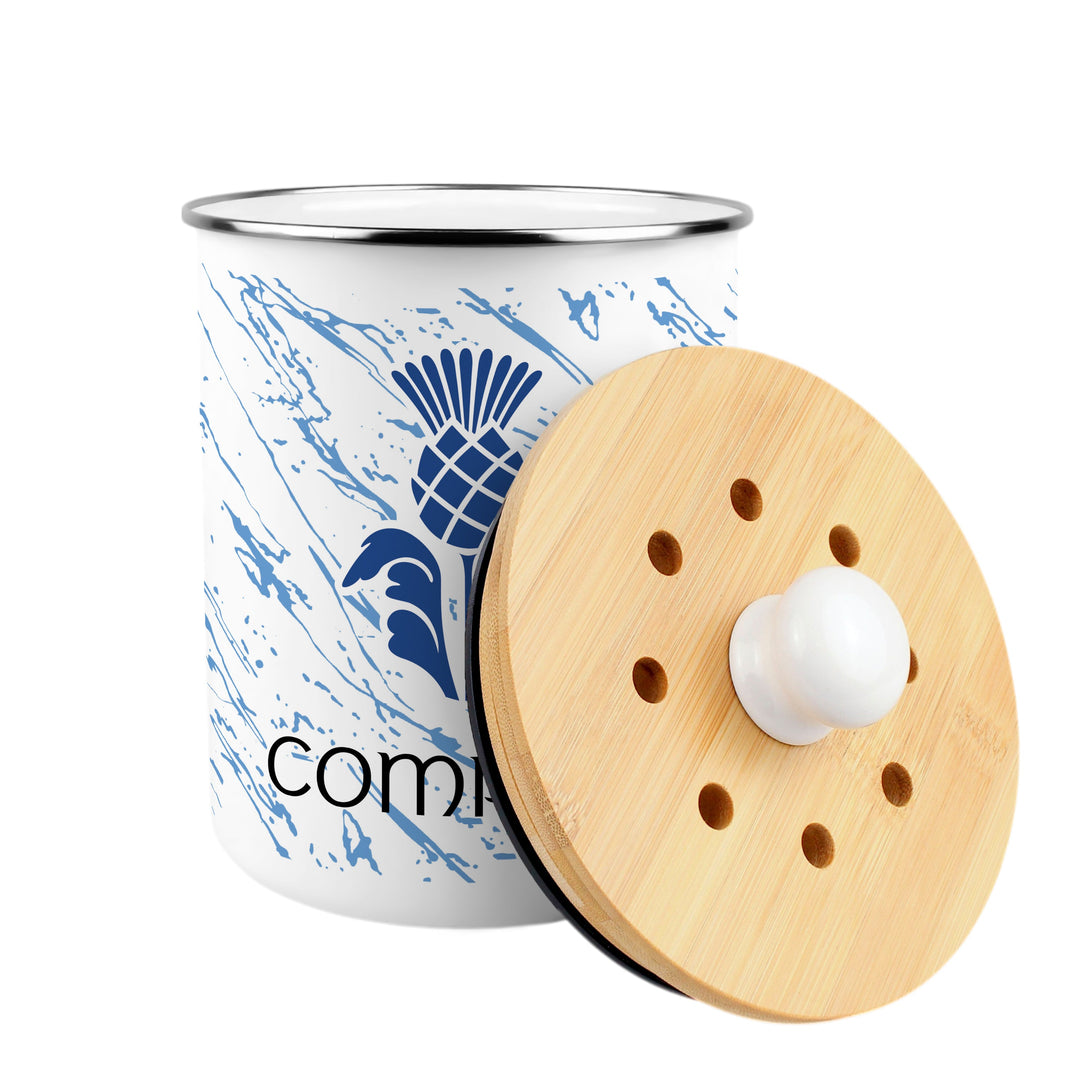 Purely Home Scottish Thistle Toller Compost Caddy