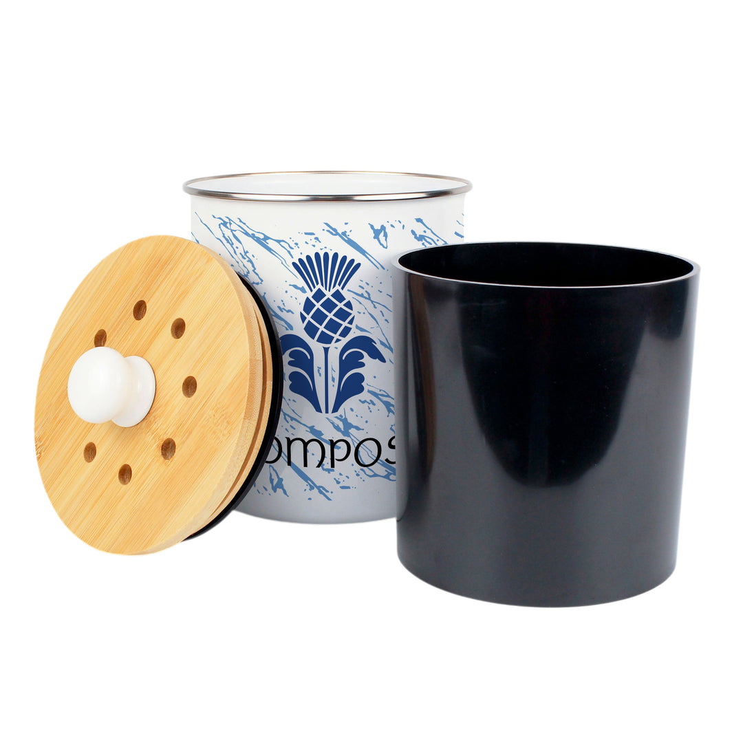 Purely Home Scottish Thistle Toller Compost Caddy