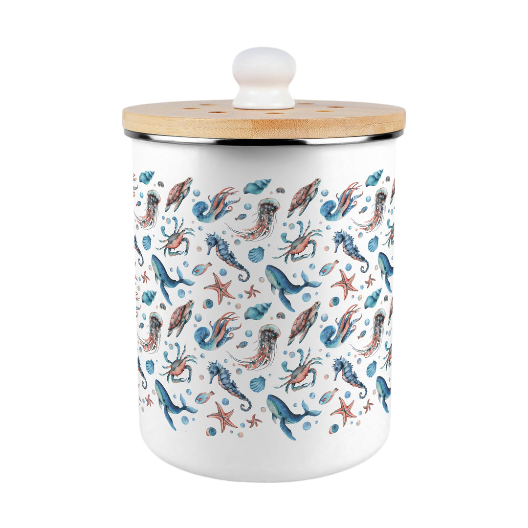 Purely Home Sea Art Toller Compost Caddy