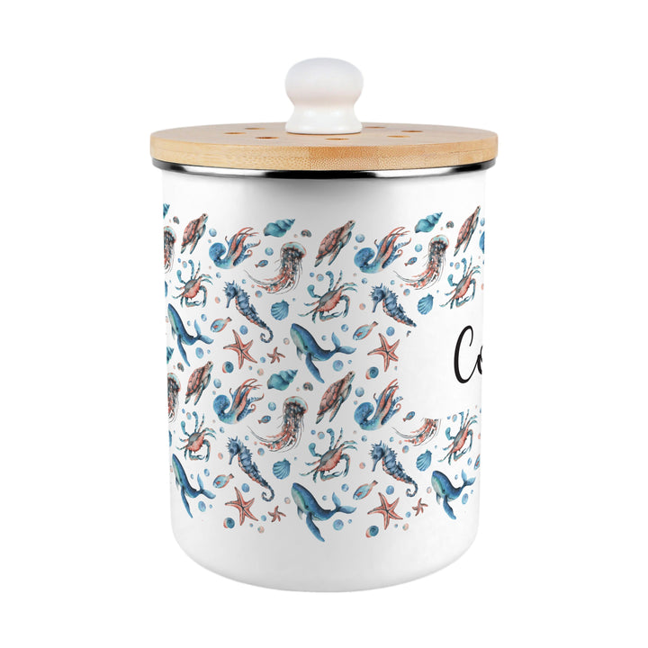 Purely Home Sea Art Toller Compost Caddy