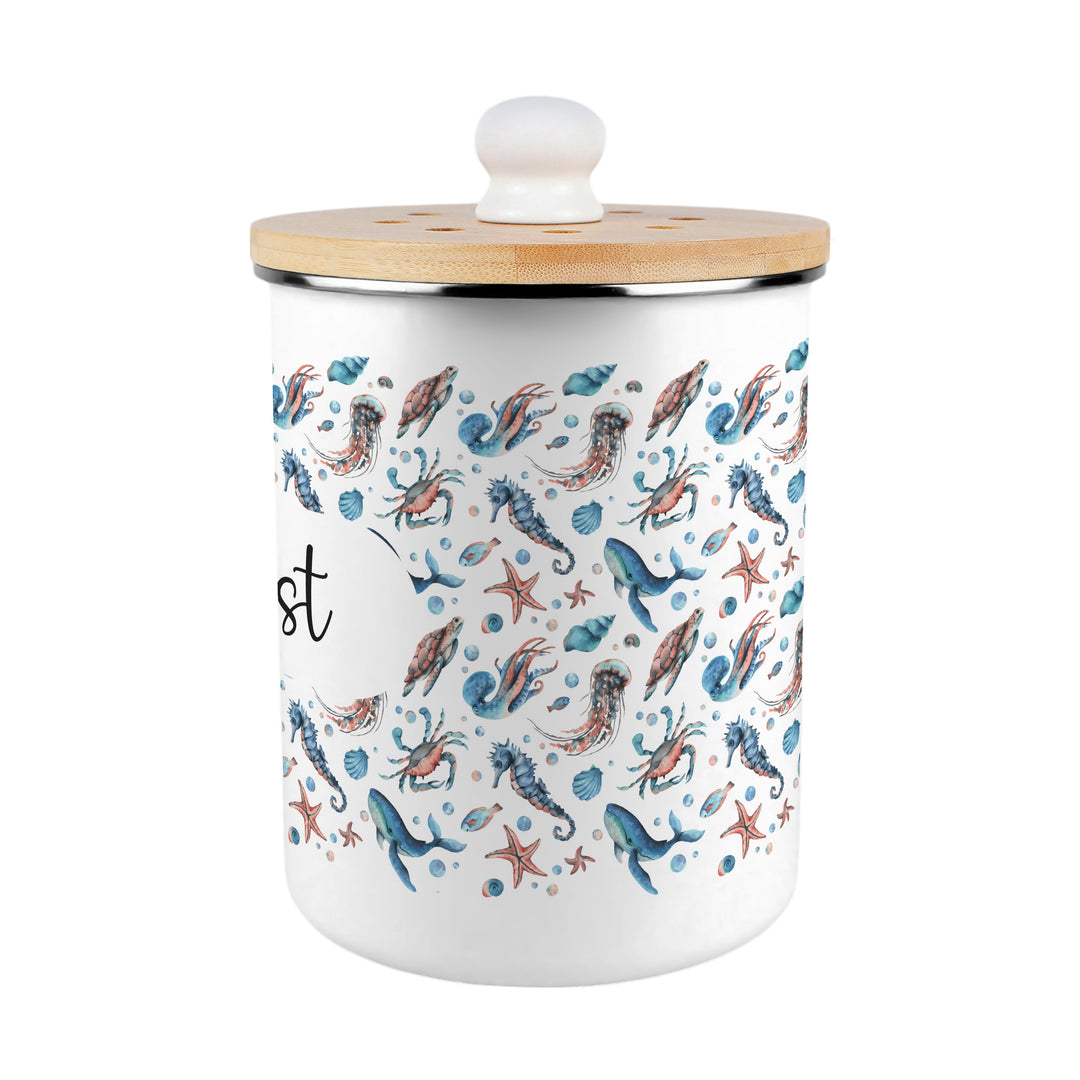 Purely Home Sea Art Toller Compost Caddy