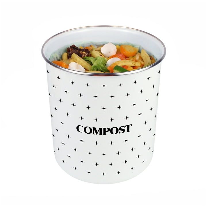 Purely Home Starburst Crosses Toller Compost Caddy