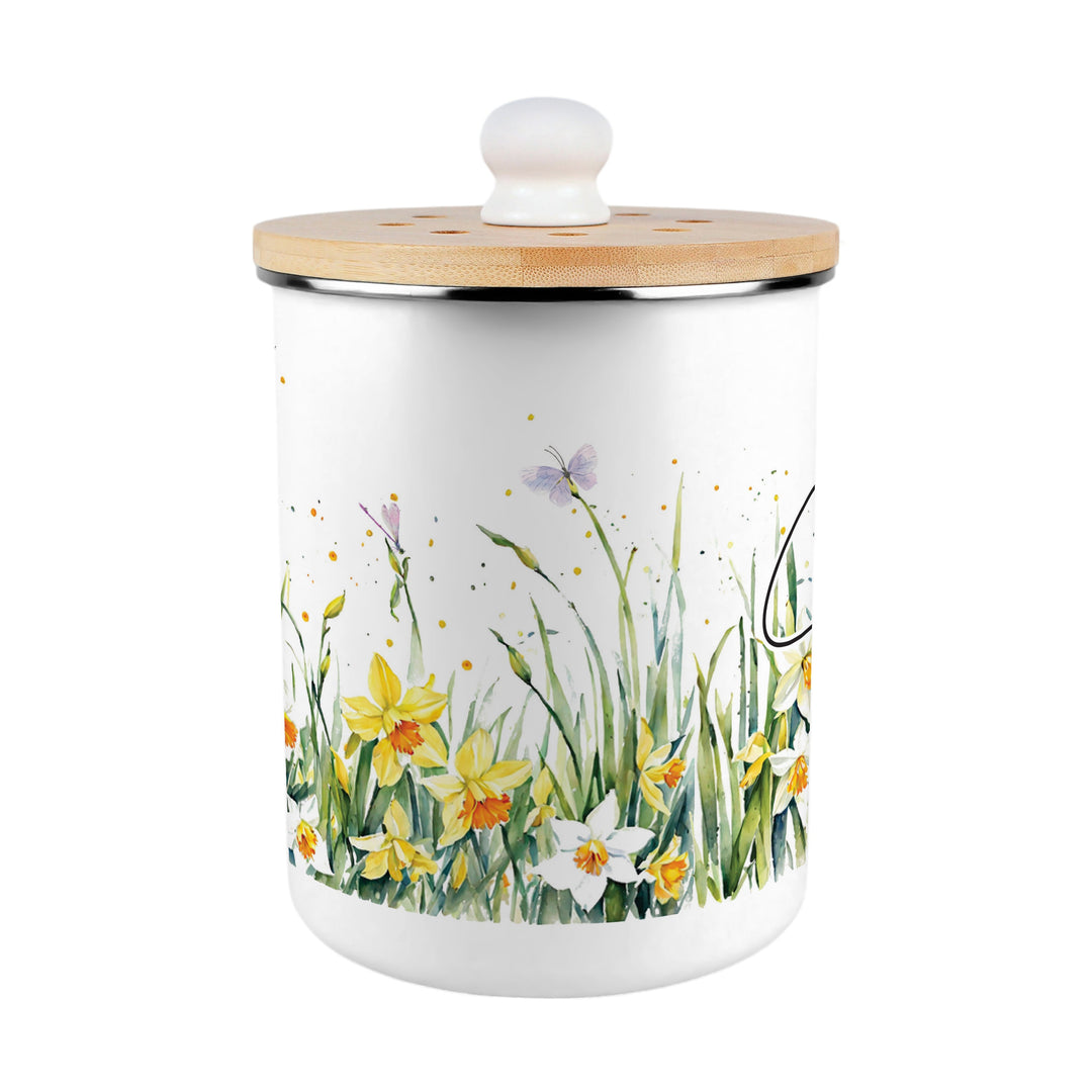 Purely Home Spring Daffodils Toller Compost Caddy