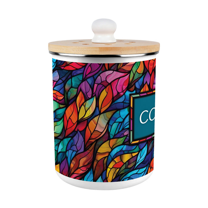 Purely Home Stained Glass Patterned Toller Compost Caddy