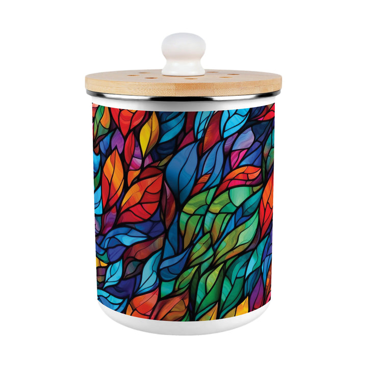 Purely Home Stained Glass Patterned Toller Compost Caddy