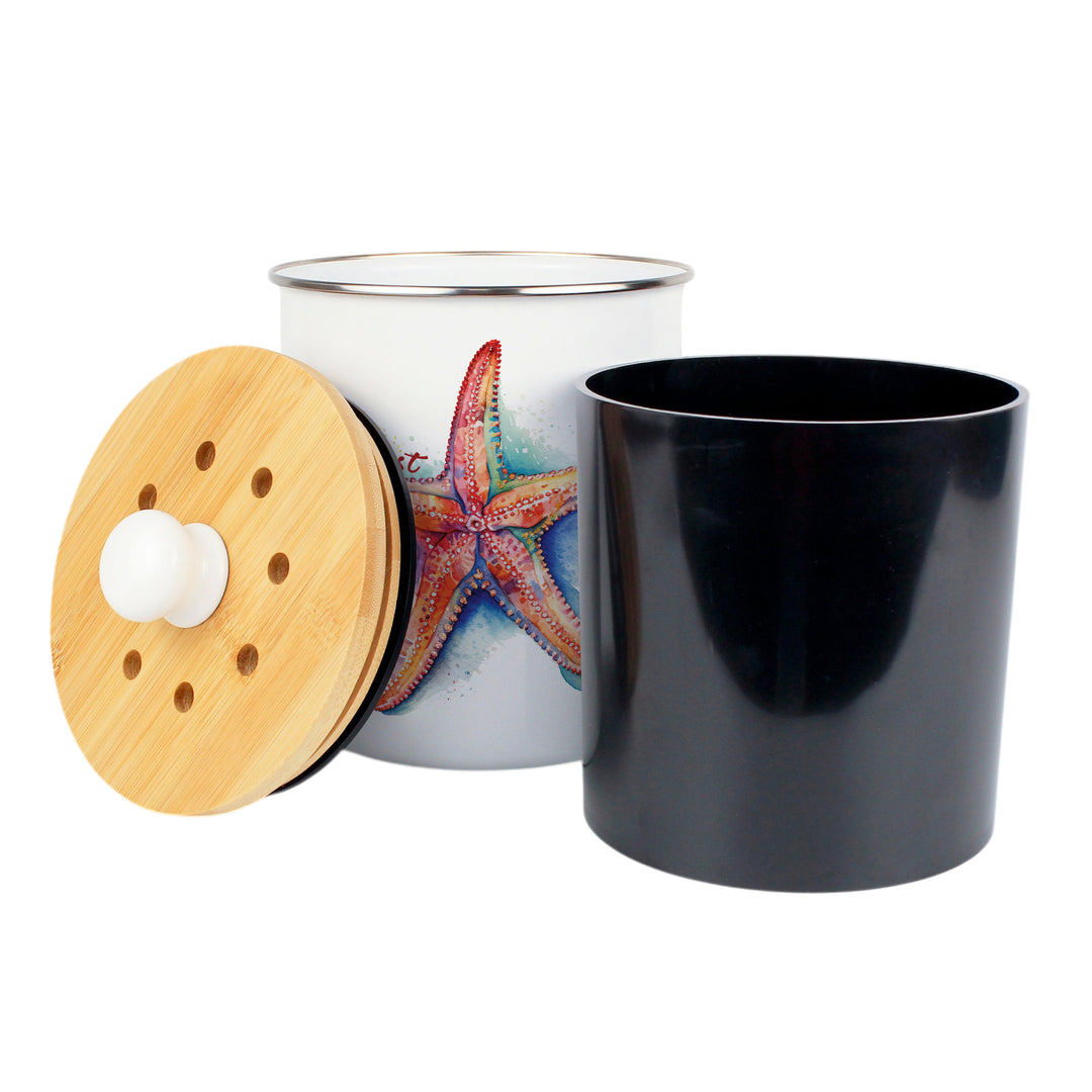 Purely Home Starfish Toller Compost Caddy