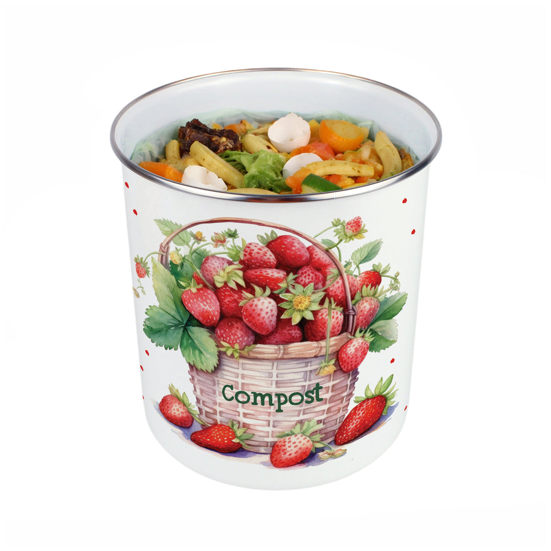 Purely Home Strawberry Basket Toller Compost Caddy