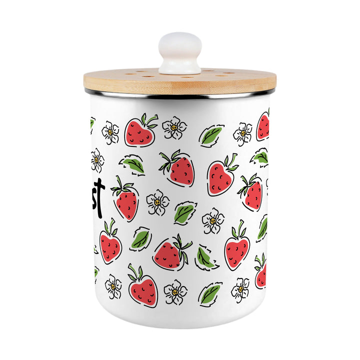 Purely Home Strawberry Flowers Toller Compost Caddy