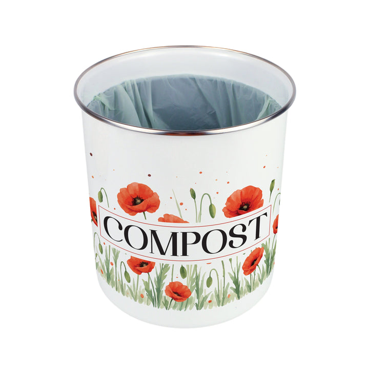 Purely Home Summer Poppies Toller Compost Caddy