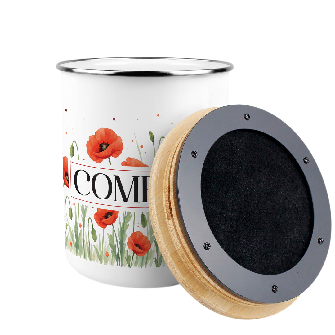 Purely Home Summer Poppies Toller Compost Caddy