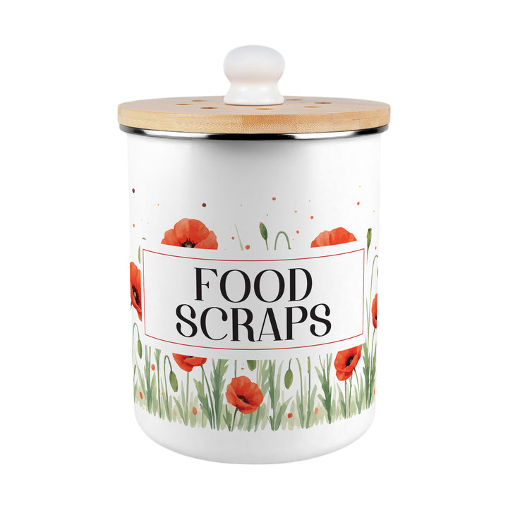 Purely Home Summer Poppies Toller Compost Caddy
