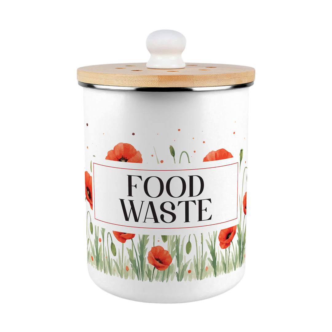 Purely Home Summer Poppies Toller Compost Caddy