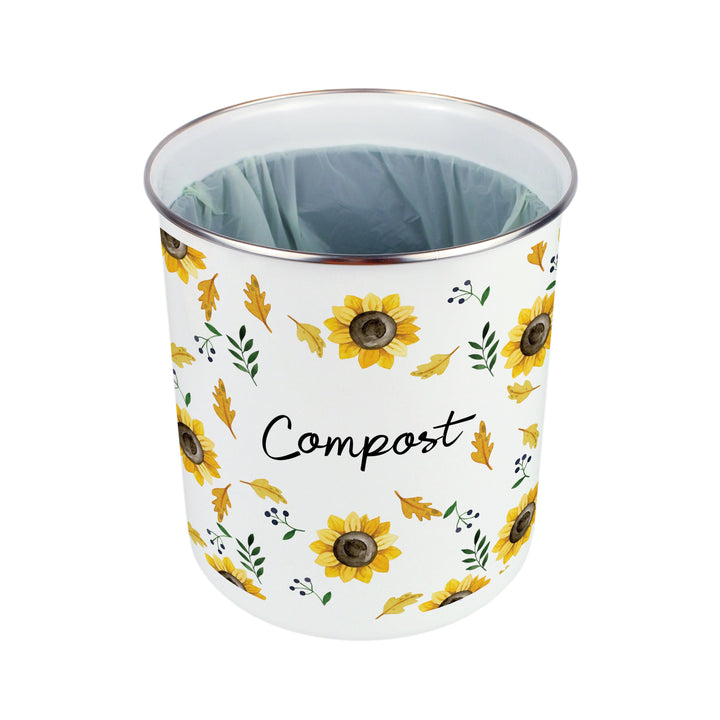 Purely Home Sunflowers Toller Compost Caddy