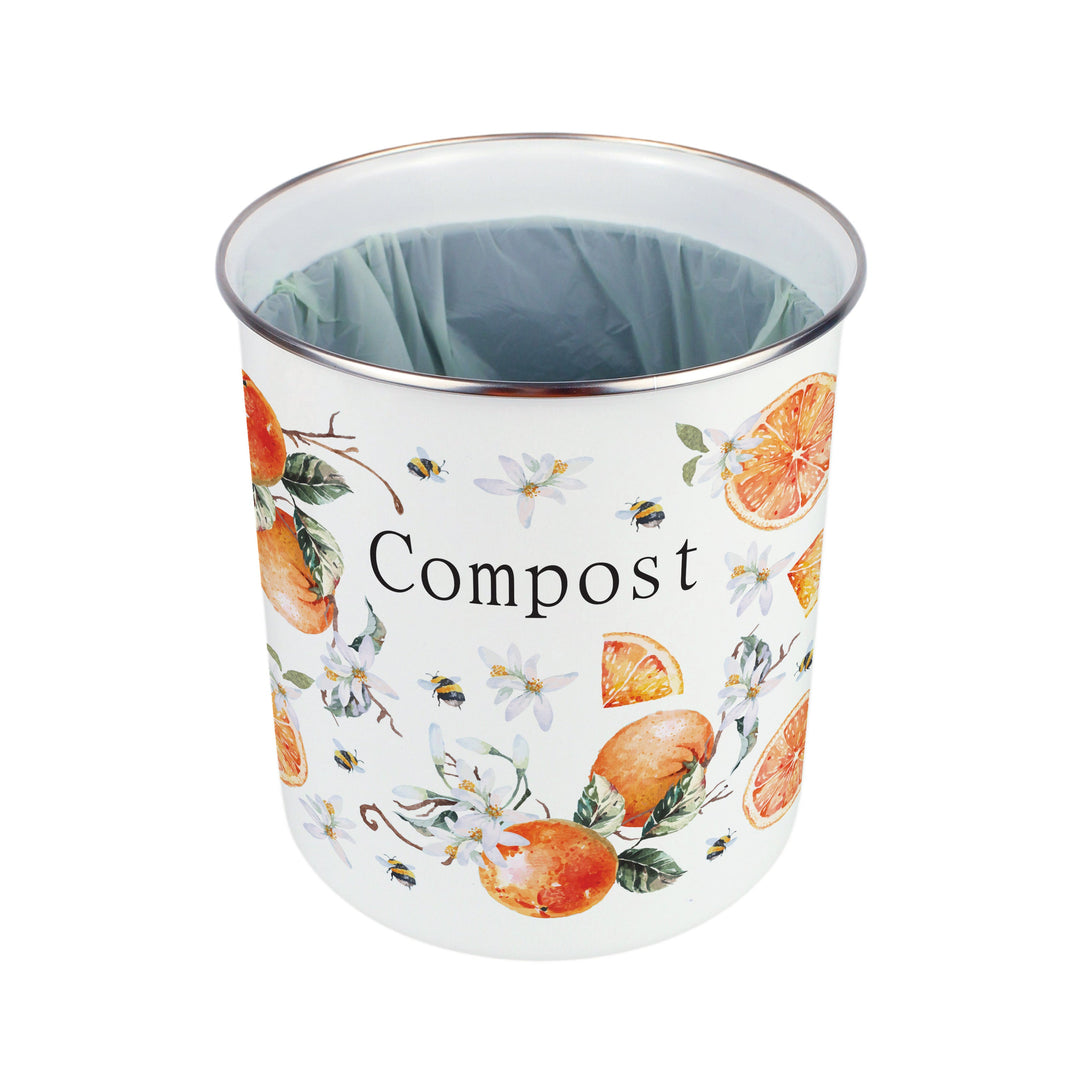 Purely Home Tangerines Toller Compost Caddy