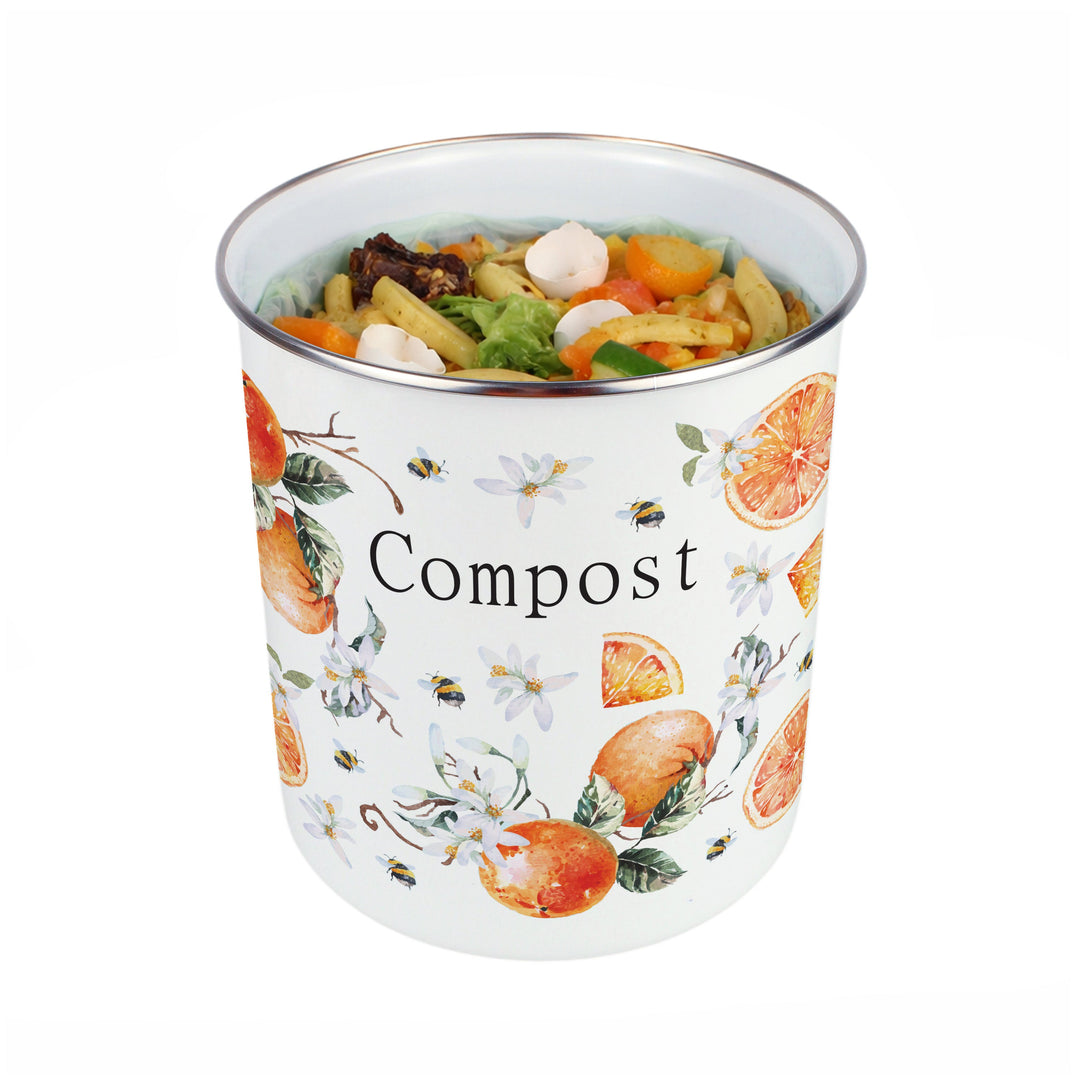 Purely Home Tangerines Toller Compost Caddy