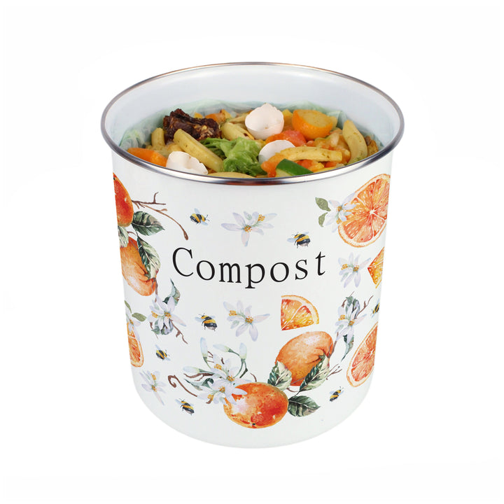 Purely Home Tangerines Toller Compost Caddy