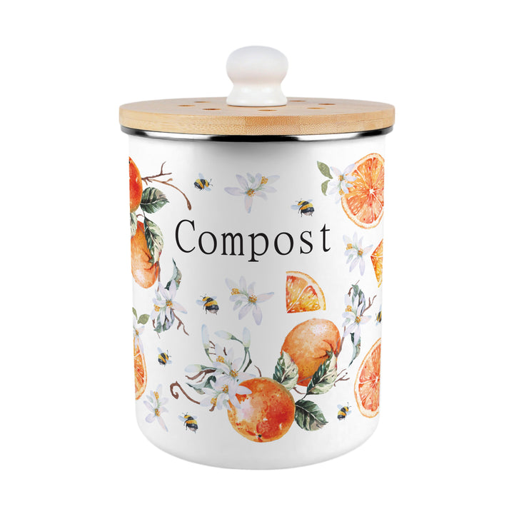 Purely Home Tangerines Toller Compost Caddy
